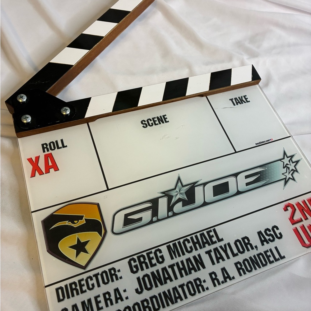 GI Joe Black and White Clapperboard